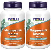 Now Foods Magnesium Malate 1000mg tablets, 180 tablets, 2 units