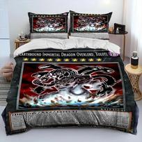 Yu-Gi-Oh MONSTER CARD Anime 3D NEW Duvet Cover Pillowcase Bedding Set Adult Girl Bedroom Decoration Children Single Double Large EU Single 135*200cm/53x79in 3pcs gray