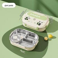 Panda Theme 316 Stainless Steel Insulated Lunch Box white