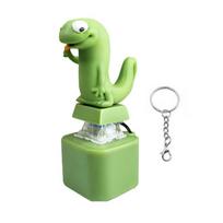 Funny Croaking Frog/Pig/Lizard Keychain  Rechargeable Keyboard Fidget Clicker Sound Keyring With Led Light For Stress Relief beige