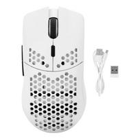 Wireless Gaming HXSJT66 Computer Gaming Mouse with 6 RGB Backlight Modes and 4 Adjustable DPI Levels for PC Laptop Mouse, 2.4GHz (White) balta
