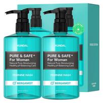 Kundal Feminine Wash Feminine Cleanser Bergamot Fragrance, 300ml, 2 units blue