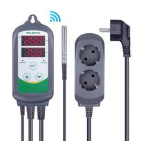 INKBIRD ITC-308 & 308WIFI ES kištukas Skaitmeninis temperatūros reguliatorius Termostatas Reguliatorius Dvigubi relės Šildymas ir vėsinimas Namų alaus gamyba ITC-308 WIFI gray