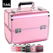 TAS premium cosmetic bag makeup box, pink, 1 piece white
