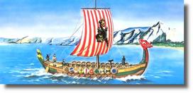 Semer Vikingų Drakonų Laivas VIII amžius Plastikinis Modelis SME90902 1/60 white