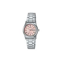 Casio STANDARD series life waterproof quartz movement stainless steel strap Japanese and Korean watch women's watch pink dial LTP-V006D-4B rožinė