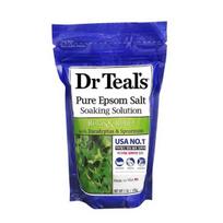 Dr. Teal's Pure Epsom druskos mirkymo tirpalas vonios druska, eukalipto ir mėtų skonio, 450 g, 1 vnt. blue