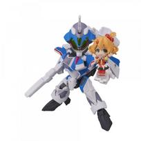 MAŽA SESIJA Macross Delta VF-31J Siegfried (Hayate Immelman Custom) su Freya Vion apie. 100 mm PVC ir ABS dažyta judinama figūrėlė white