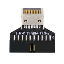 xiwai USB Type E IDC lizdas priekinio skydelio antraštė į USB 20 kontaktų antraštės keitiklis išplėtimo adapteris darbalaukio pagrindinė plokštė 3.2/3.1 3.0 juoda