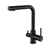 3-in-1 besisukantis maišytuvas su karštu/šaltu vandeniu ir įmontuotu filtru tiesioginiam gėrimui Black [All Copper]