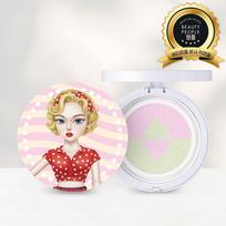 Iron Wall Girl Sun Cushion Season 3 Centella Asiatica Family Sun Cushion, 25g, 1 Piece, Pin-up Girl Sun Cushion Original Product white