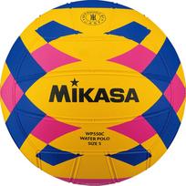 MIKASA Water Polo Certified Size 5 and High Foam Recommended Internal Pressure Ball, (Men's, Adult, Adult, College, School), Rubber, Yellow/Blue/Pink, pink