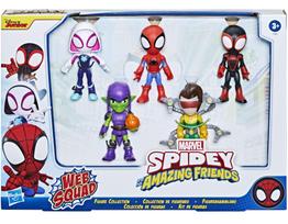 Marvel Spidey & His Amazing Friends Action Figures Superhero + Villain (Select Figure) (Spidey & Friends Villain Pack, 5 Figures) žalia