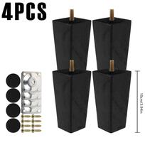 4/8 vnt. Kvadratinės baldų kojelės 6/10/15 cm Medžio masyvo sofos kojelės Pakeitimas Aukštis Baldų kojelės su varžtais Montavimo plokštė Padukai