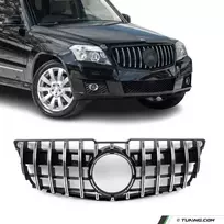 Panamericana GT išvaizdos Priekinės Grotelės, skirtos Mercedes GLK X204 (08-12) pre-facelift, juodos + chromuotos
