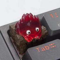 Compatible Calcifer Keycap 3D Relief Resin Made Five-Sided Heat Sublimation Howls Moving Castle Goods ESC Key Cherry (As Shown Image) Parallel Import