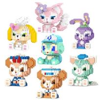 Nanoblock Duffy draugai 7 dalių rinkinys Gelatoni Stellaru Linabel Duffy meškinas ir kt., mišrus, populiarūs korėjietiški žaislai blue