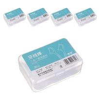 Dėklo tipas vienkartinis išmanusis kvadratinis dėklas dantų siūlas G7185 30 vnt. + dėklas 7,5 x 5,5 x 2,5 cm rinkinys, 5 rinkiniai white