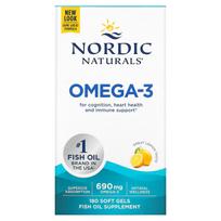 Nordic Naturals, Omega-3, Citrina, 690 mg, 180 minkštųjų gelių (345 mg viename minkštame gelyje)