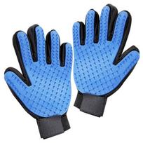 Block Mart cat and dog hair removal grooming gloves for right hand + left hand, Korean pet shampoo blue