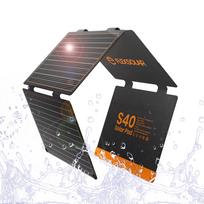 FlexSolar Solar Panel 40W Solar Charger 2 USB Fast Charging Solar Charger IP67 Waterproof For Power Use Typhoon Protection Disaster Prevention Jakkuri gray