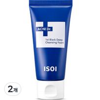 ISOI Acne Doctor 1st Black Deep Cleansing Foam, 75ml, 2 pieces blue