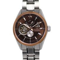 Orient Star WZ0261DK Modern Skeleton 65th Anniversary Limited Edition Men's Automatic Watch with Brown Dial Polished Case ruda