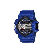Casio G-Squad Serija G-Shock Bluetooth Smart Classic Rodyklinis Dvigubo Ekrano Kvarcinis Laikrodis Vyriški laikrodžiai GBA-400-2ADR Blue Strap black