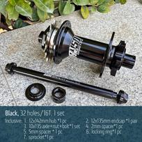 Koozer 450 Dirt Jump Hub 32-Hole Mtb Thunder Masses Single Speed 120 Click Cube Pro 7 32 Holes Thru Axle 12X142 10X135 Rear 6-bolt gray