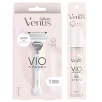 [Pirkimas dideliais kiekiais] Gillette Venus VIO moterų skustuvas plaukams ir odai (su 1 pakaitiniu peiliuku) + Moisturizing Essence 50mL rinkinys white