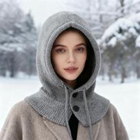 Women's Autumn/Winter Balaclava One Size gray
