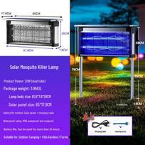 CHNSL Solar Outdoor Mosquito and Insect Killer Lamp black
