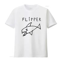 Flipper Band Logo T Shirt Webp Vintage Designer Clothes Casual Comfortable Stretched Streetwear Stylish Homme Vintage L white