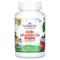 Nordic Naturals, vitaminas D3 guminiai vaikams, Wild Watermelon Splash, 400 TV, 120 guminukų