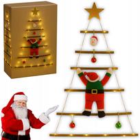 LED Kalėdų Senelis ant kopėčių, 140 cm, 2025r