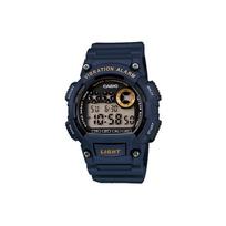 CASIO YOUTH Quartz Movement Resin Strap Watch Men's Watches Black Dial W-735H-2A Blue Strap black