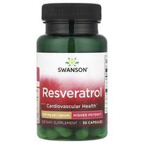 Swanson, Resveratrolis, didelio stiprumo, 250 mg, 30 kapsulių