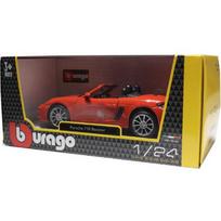 Bburago 1:1:24 mastelio Porsche 718 Boxster metalinis modelis - Ryškiai oranžinis black