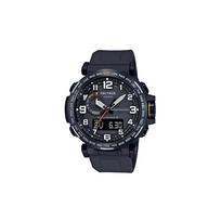 Casio PRO TREK serija-Diskų dvigubas ekranas Temperatūros, slėgio ir aukščio matavimas LED šviesa Lauko alpinizmas Saulės kvarcas PRW-6600Y-1A9PR juoda