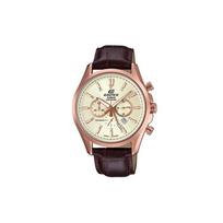 Casio EDIFICE series 100 meters waterproof quartz movement leather strap Japanese and Korean watch men's watch yellow dial EFB-504JGL-7A geltona