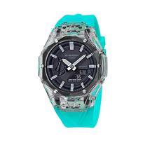 CASIO Unisex skystųjų kristalų/analoginis dvigubo ekrano serijos juodas laikrodis GA-2100-1A(Watch4--) black