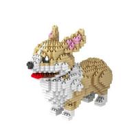 PINGZHIXING Swift Welsh Corgi didelis nanoblokas 6618-7pzx, mišrios spalvos, populiarūs Korėjos žaislai beige