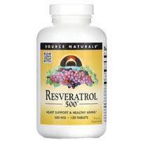 Šaltinis Naturals, Resveratrol 500™, 500 mg, 120 tablečių
