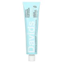 Davids, Premium dantų pasta, Balinanti + Danties akmenų šalinimas, Natūralus mėtų skonis, 5.25 oz (149 g) white