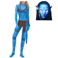 Vaikams A-avataras Vandens kelias Cosplay Kombinezonas Kaukė Su Uodega Vyrams Moterims 3D Spausdinimas Zentai Kūno Kostiumas Helovino Šventės Kostiumas 140cm blue