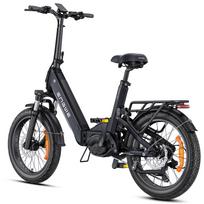 ENGWE L20 3.0 Pro: 250W variklis varo jus su 720Wh baterija 160km+ kelionėms, pilnos pakabos elektrinis dviratis juoda