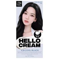 Mise-en-scène New Hello Cream Hair Dye, Cool Black, 1 pc. white