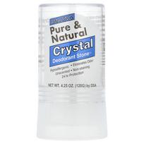 Thai Deodorant Stone, Pure & Natural, Crystal Deodorant Stone™, Unscented, 4.25 oz (120 g) white