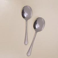 Table art foam serving spoons, 2 pieces, Korean popular tableware gray