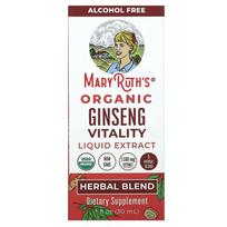 MaryRuth's, organinis ženšenio gyvybingumo skystas ekstraktas, be alkoholio, 1 fl uncija (30 ml)